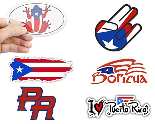 puerto rico flag bumper sticker