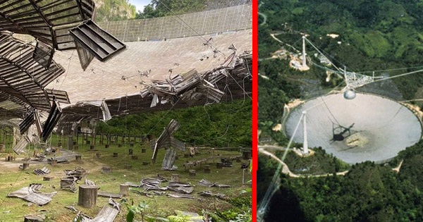 arecibo telescope obervatory damage