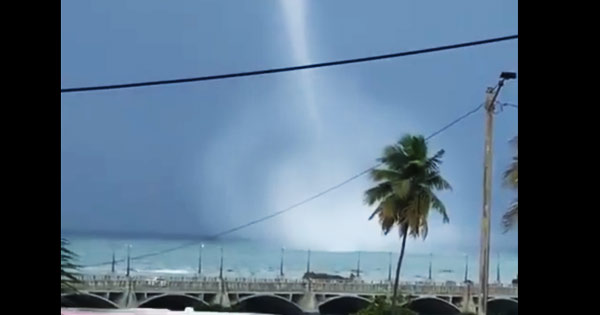 tromba marina puerto rico water spout