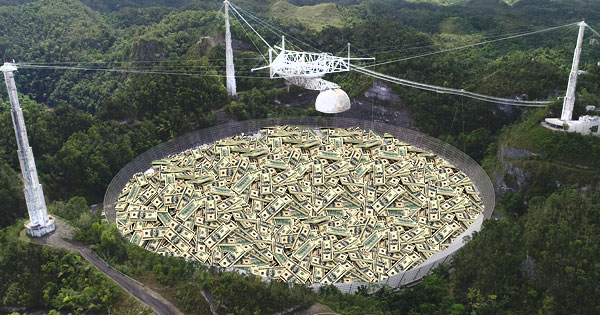 arecibo radiotelescope repair cost