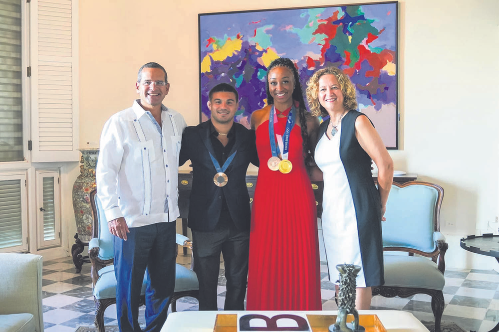 Los medallistas olímpicos de Puerto Rico en París fueron recibidos en La Fortaleza.