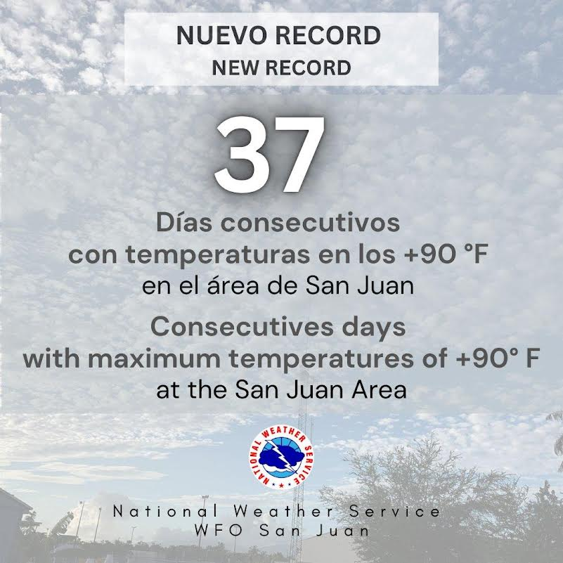 New record for high temperature established in San Juan