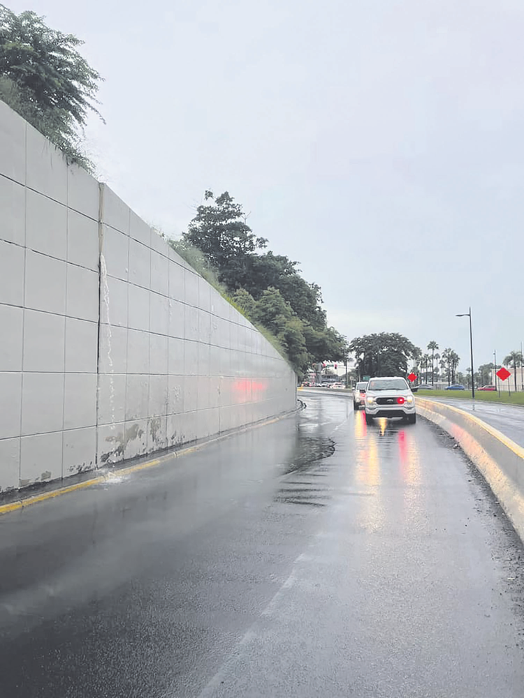 Repair conducted on retaining wall adjacent to Carolina access ramp