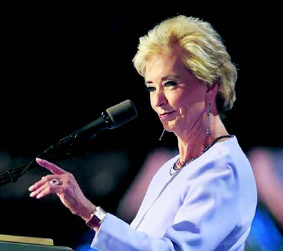 Trump selects longtime associate Linda McMahon to head the Education Department.