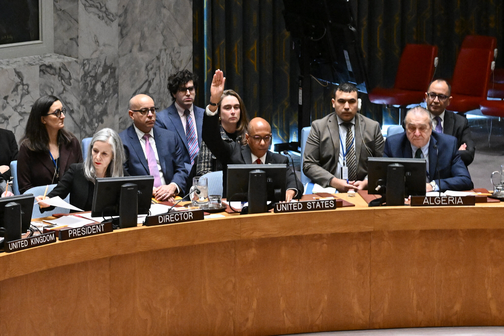 US blocks Gaza cease-fire resolution at UN Security Council